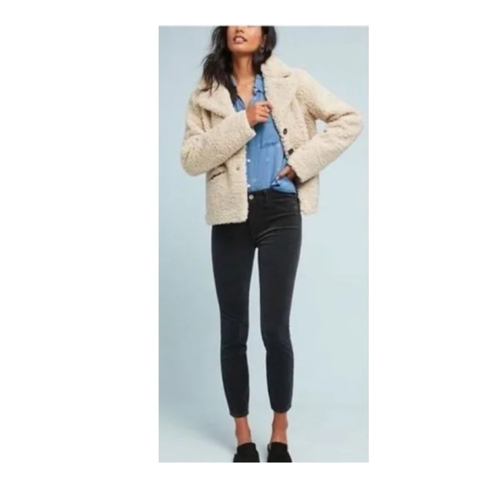 Pilcro and the Letterpress by Anthropologie Charcoal High-Rise Skinny Corduroys